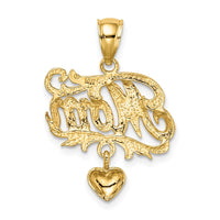 Load image into Gallery viewer, 14k MOM w/ Dangling Heart Charm
