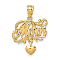Load image into Gallery viewer, 14k MOM w/ Dangling Heart Charm
