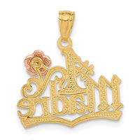 Load image into Gallery viewer, 14k Yellow and Rose Gold #1 MADRE Pendant
