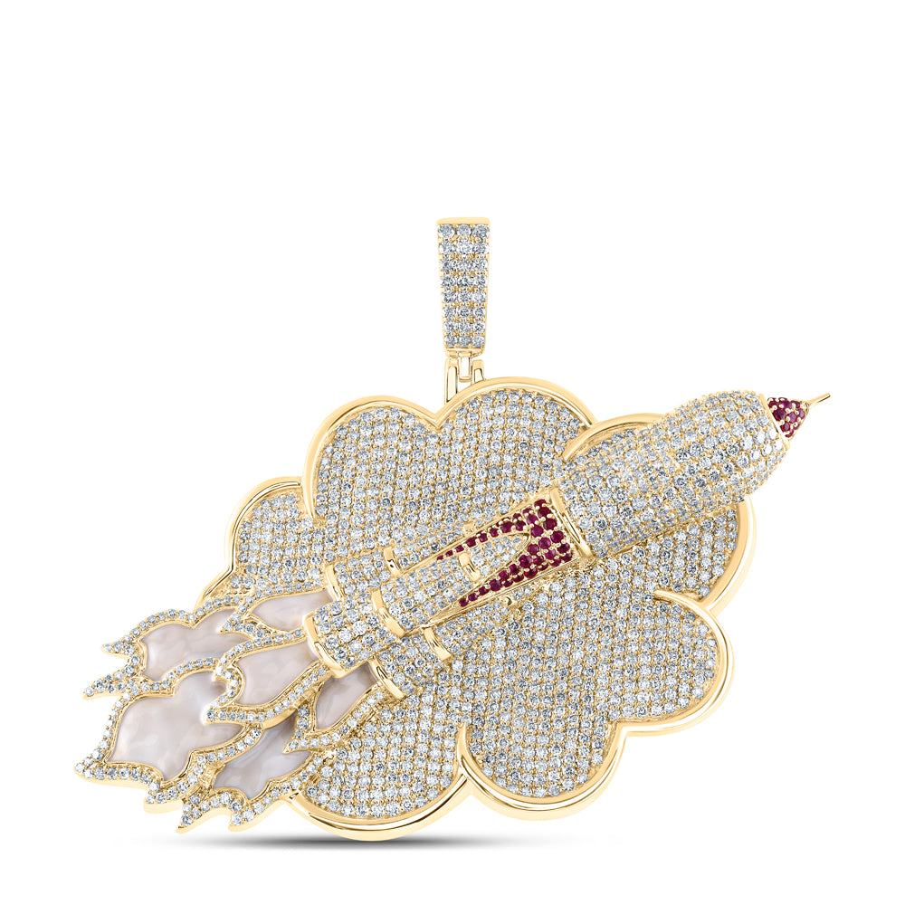 13 1/2CTW-DIA NK SPACESHIP MENS CHARM