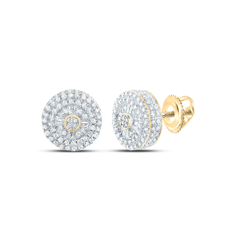 3/4CTW-DIA NK ROUND SHAPE EARRING