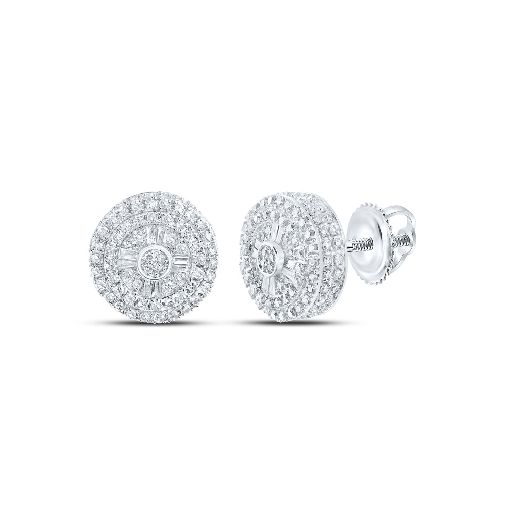 3/4CTW-DIA NK ROUND SHAPE EARRING