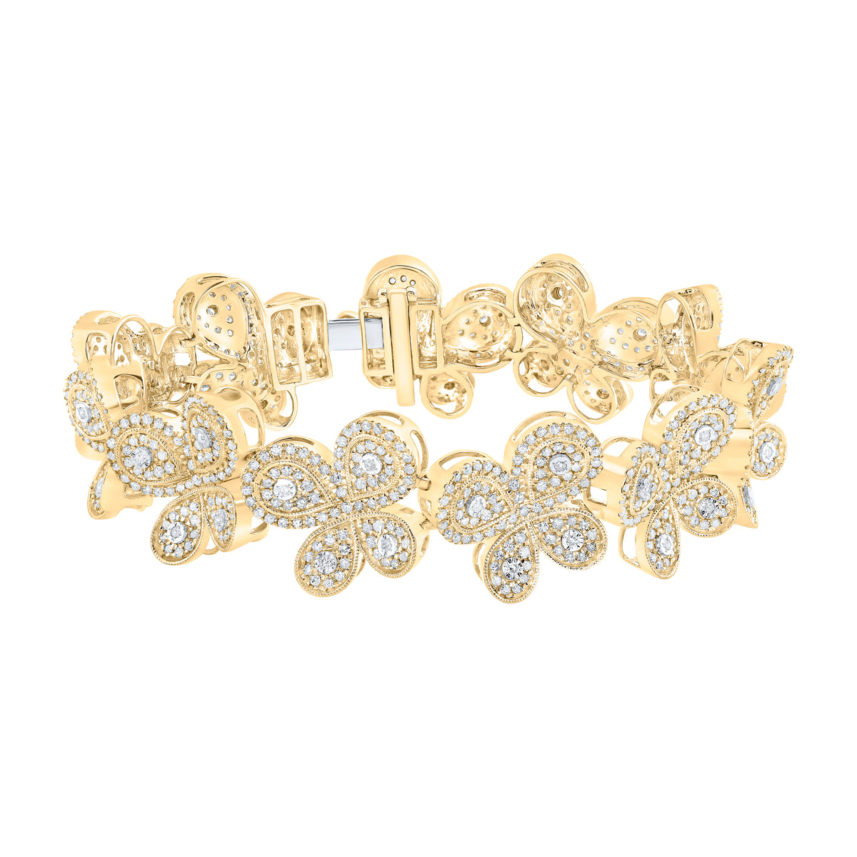 4 1/5CTW-DIA NK BUTTERFLY BRACELET(7 INCH)
