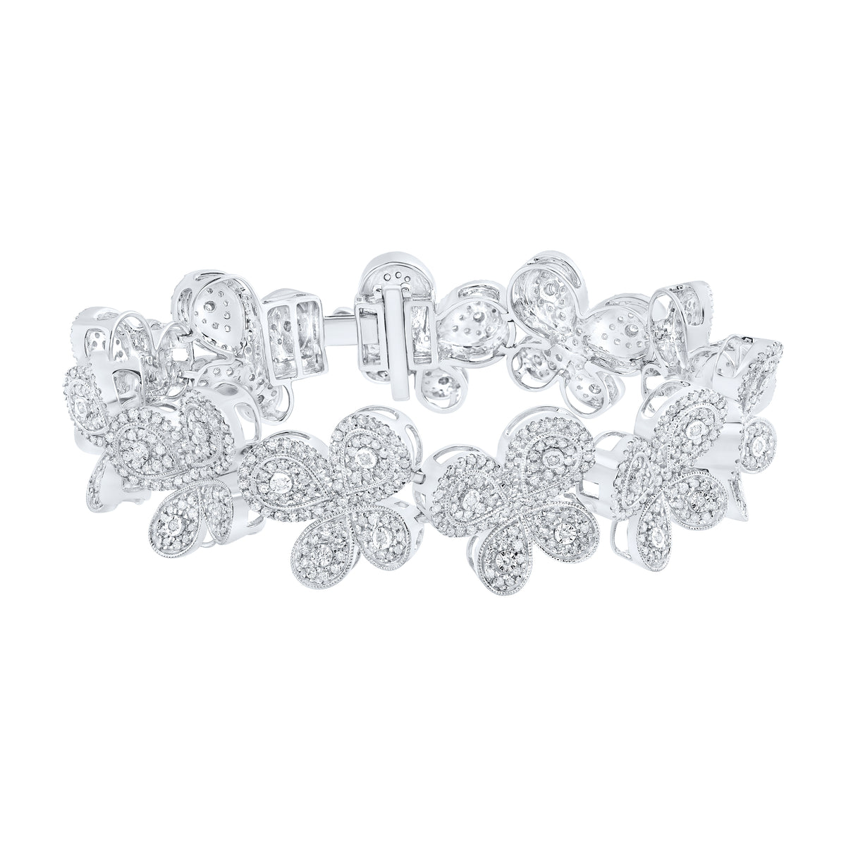 4 1/5CTW-DIA NK BUTTERFLY BRACELET(7 INCH)