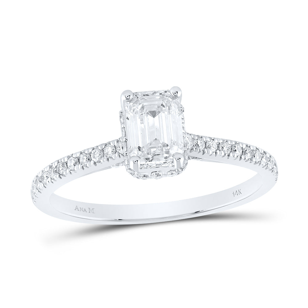 1CTW-DIA ANA M 3/4CT-EM ENGAGEMENT RING