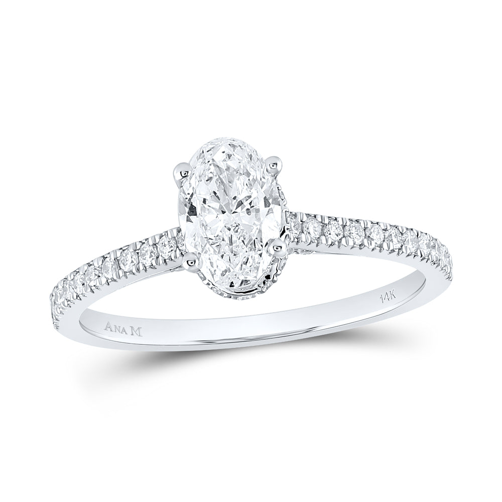 1CTW-DIA ANA M 3/4CT-OV ENGAGEMENT RING