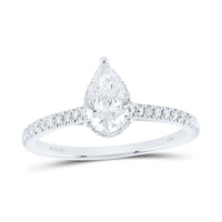 Load image into Gallery viewer, 1CTW-DIA ANA M 3/4CT-PEAR ENGAGEMENT RING
