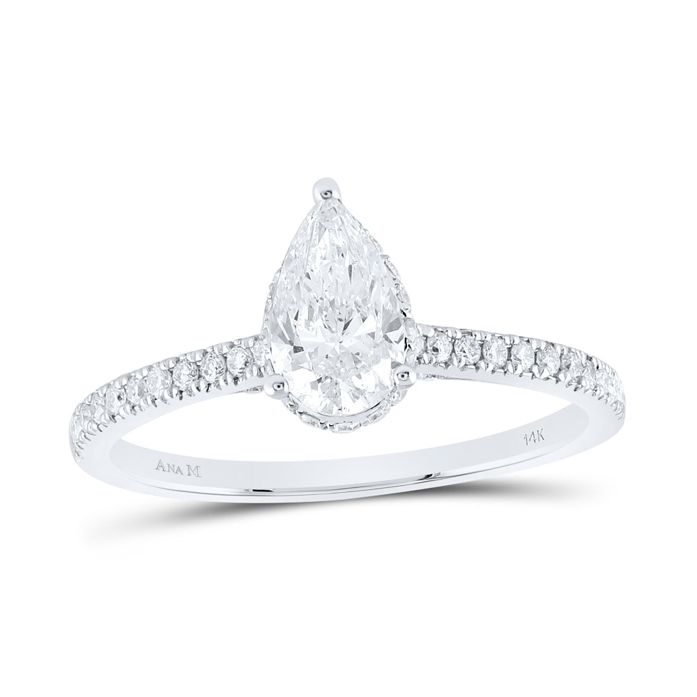 1CTW-DIA ANA M 3/4CT-PEAR ENGAGEMENT RING