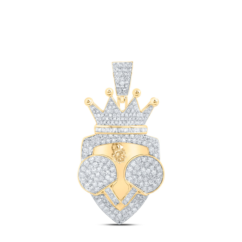 1 3/4CTW-DIA NK MENS CHARM