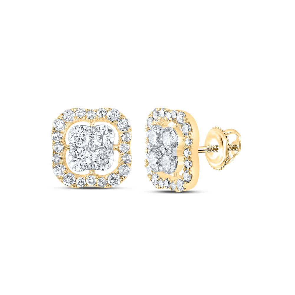 1 CTW-DIA NK CUSHION EARRING