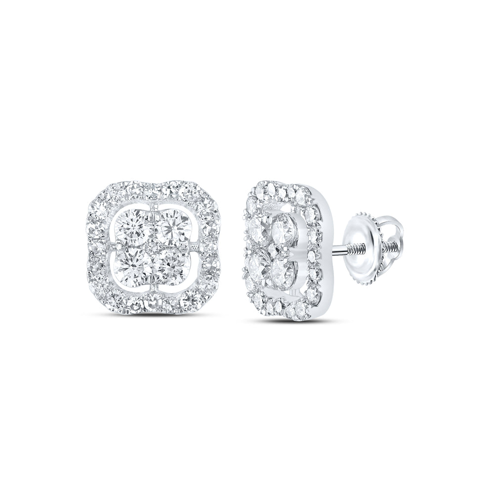 1 CTW-DIA NK CUSHION EARRING