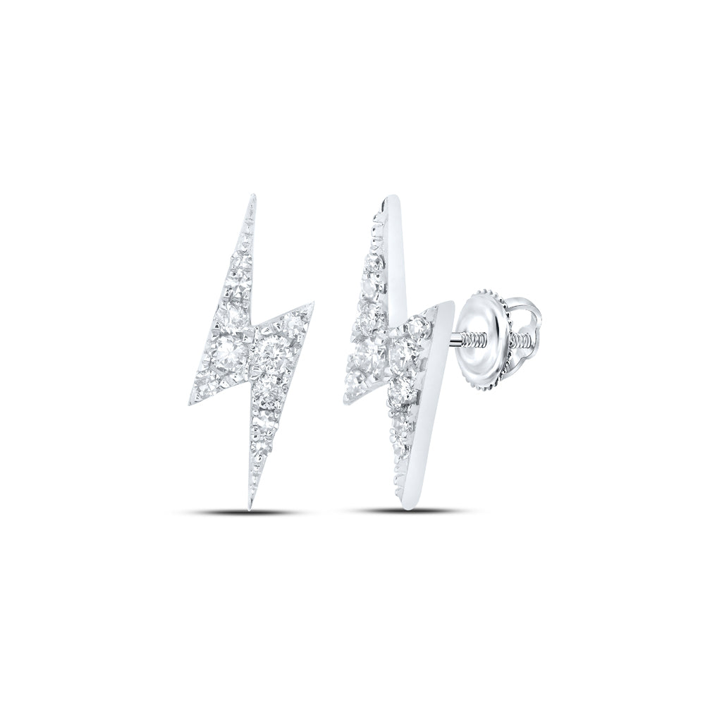 1/6CTW-DIA NK BOLT LIGHTNING STUD EARRING