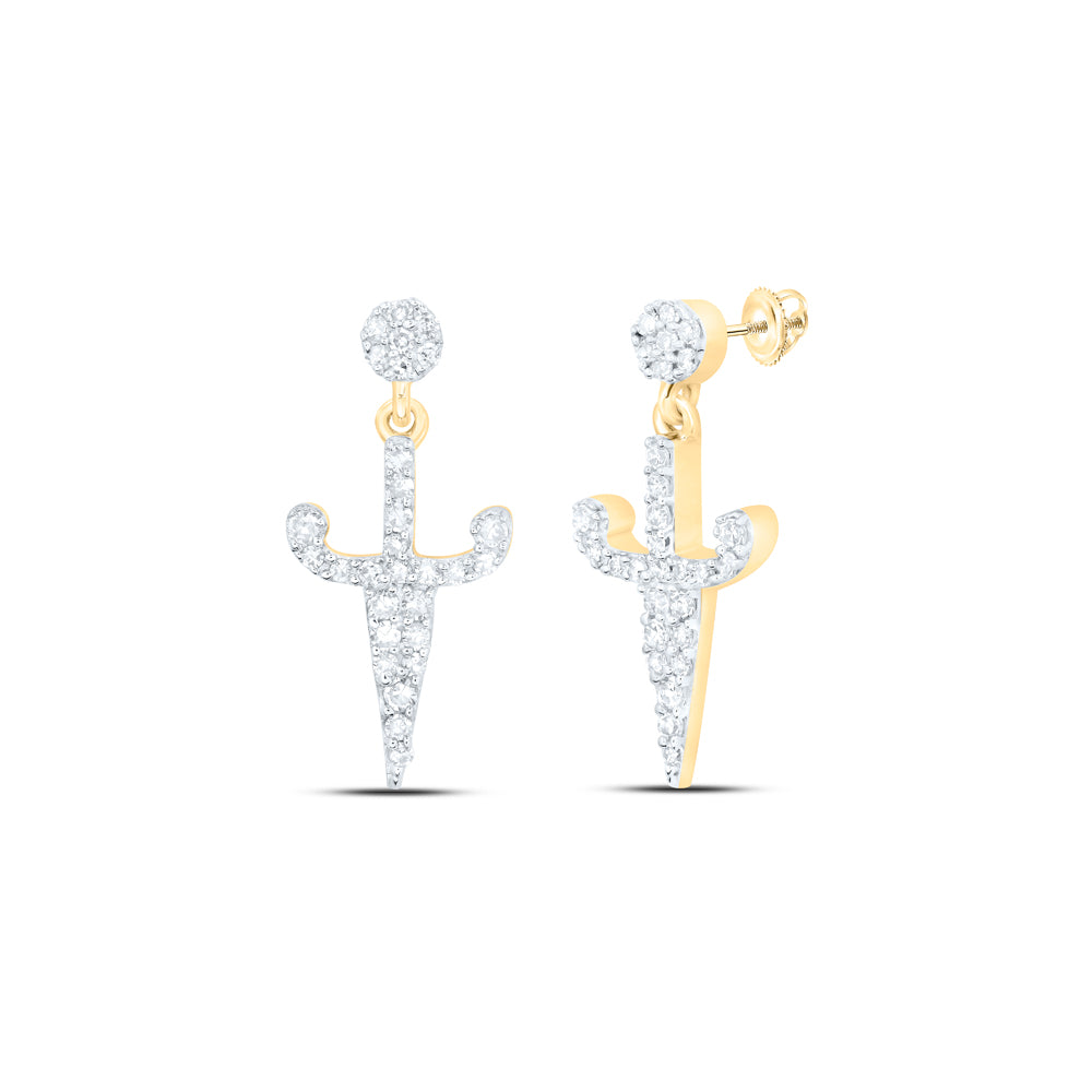 1/5CTW-DIA NK DAGGER DANGLE EARRING