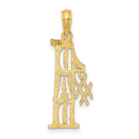 Load image into Gallery viewer, 14k #1 DAD Cut-out Vertical Charm

