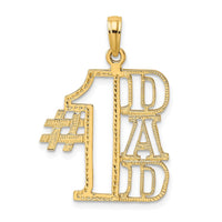 Load image into Gallery viewer, 14k #1 DAD Cut-out Charm
