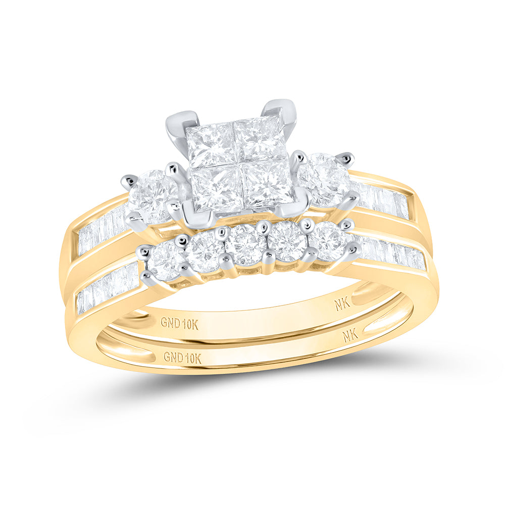 1CT-DIA NK TESSERA INVISIBLE BRIDAL SET