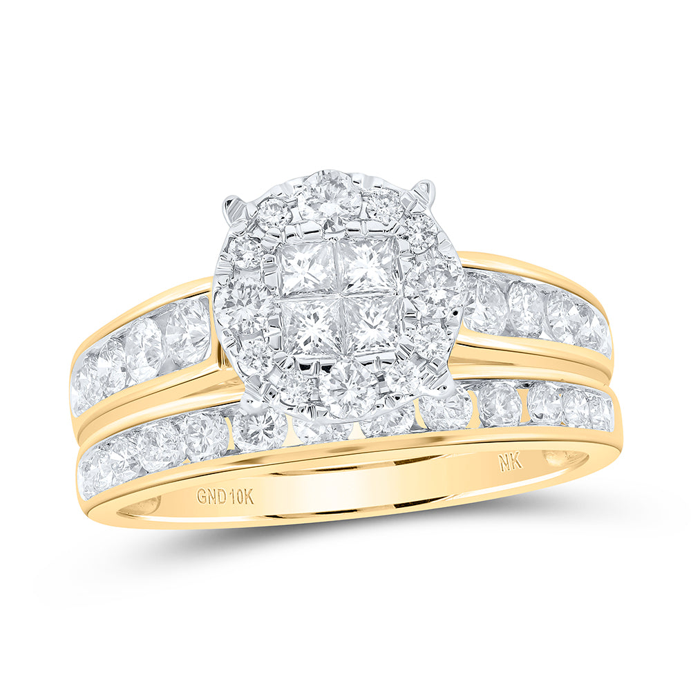 1 3/8CT-DIA NK SOLEIL BRIDAL SET
