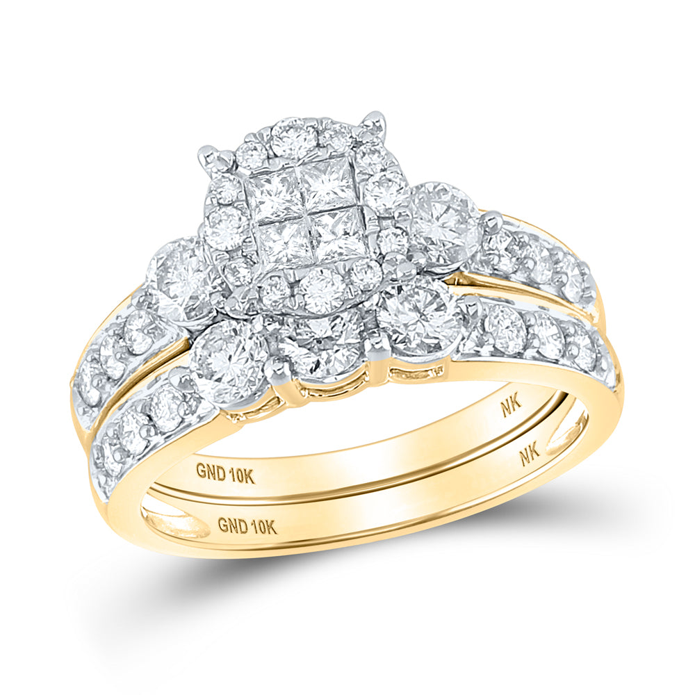 1 1/2CT-DIA NK SOLEIL BRIDAL SET