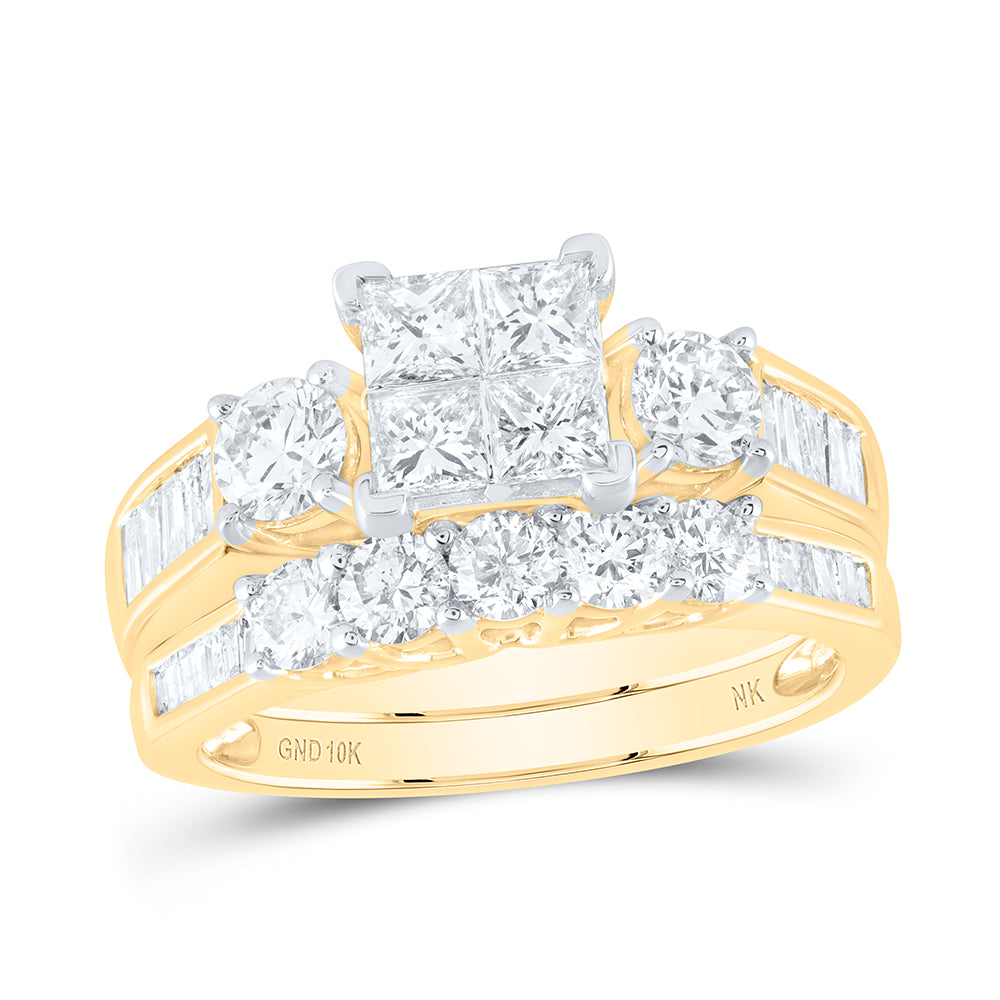 2 CT-DIA NK S=2*1/4 TESSERA INVISIBLE BRIDAL SET