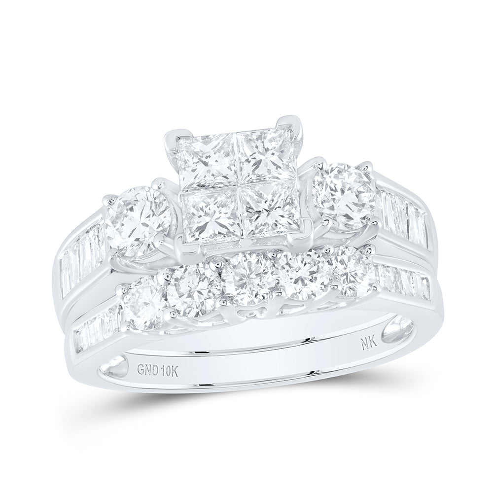 2 CT-DIA NK S=2*1/4 TESSERA INVISIBLE BRIDAL SET