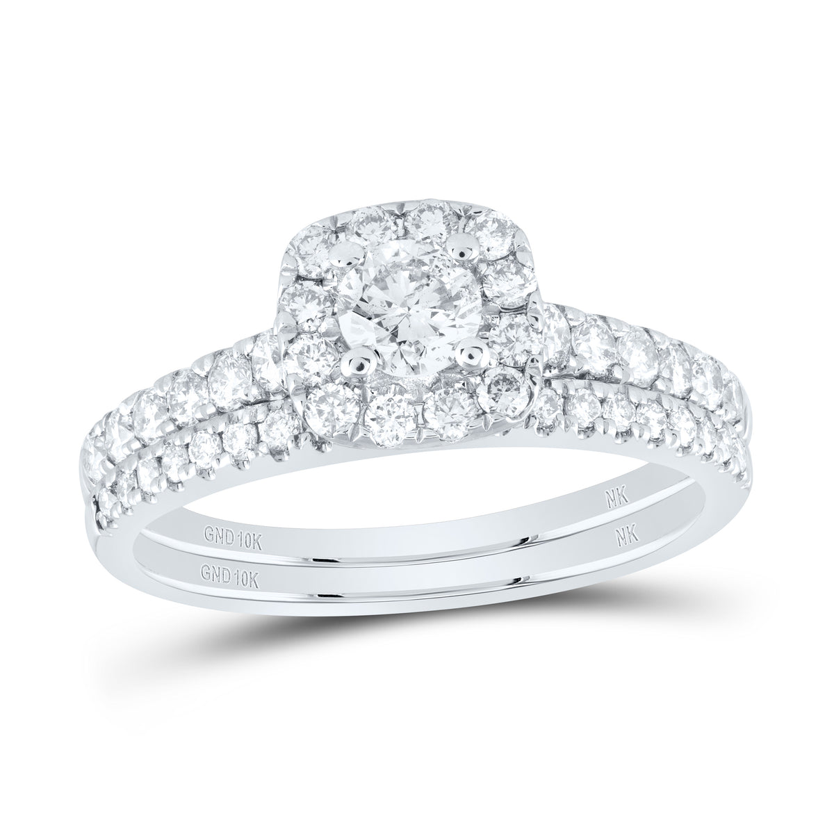 1CTW-DIA NK 1/3CT-CRD BLISS  BRIDAL SET SINGLE HALO