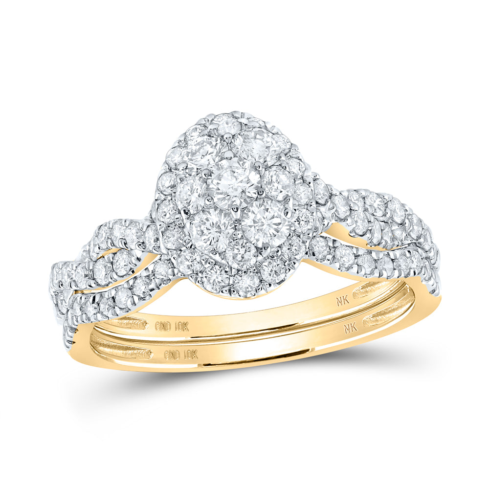 1CTW-DIA NK BRIDAL SET