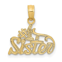 Load image into Gallery viewer, 14k #1 SISTER Pendant
