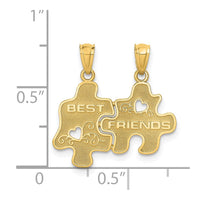 Load image into Gallery viewer, 14k BEST FRIENDS Puzzle Pieces Break-apart Pendant
