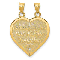 Load image into Gallery viewer, 14k Reversible FOREVER AND EVER Break-apart Heart Pendant
