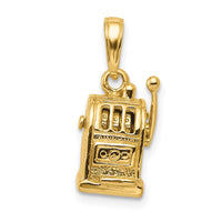 Load image into Gallery viewer, 14k 3-D Moveable Slot Machine Pendant

