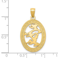 Load image into Gallery viewer, 14k Chinese Happiness Symbol in Oval Frame Pendant
