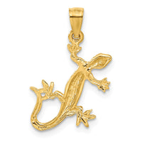 Load image into Gallery viewer, 14k Diamond-Cut Lizard Pendant
