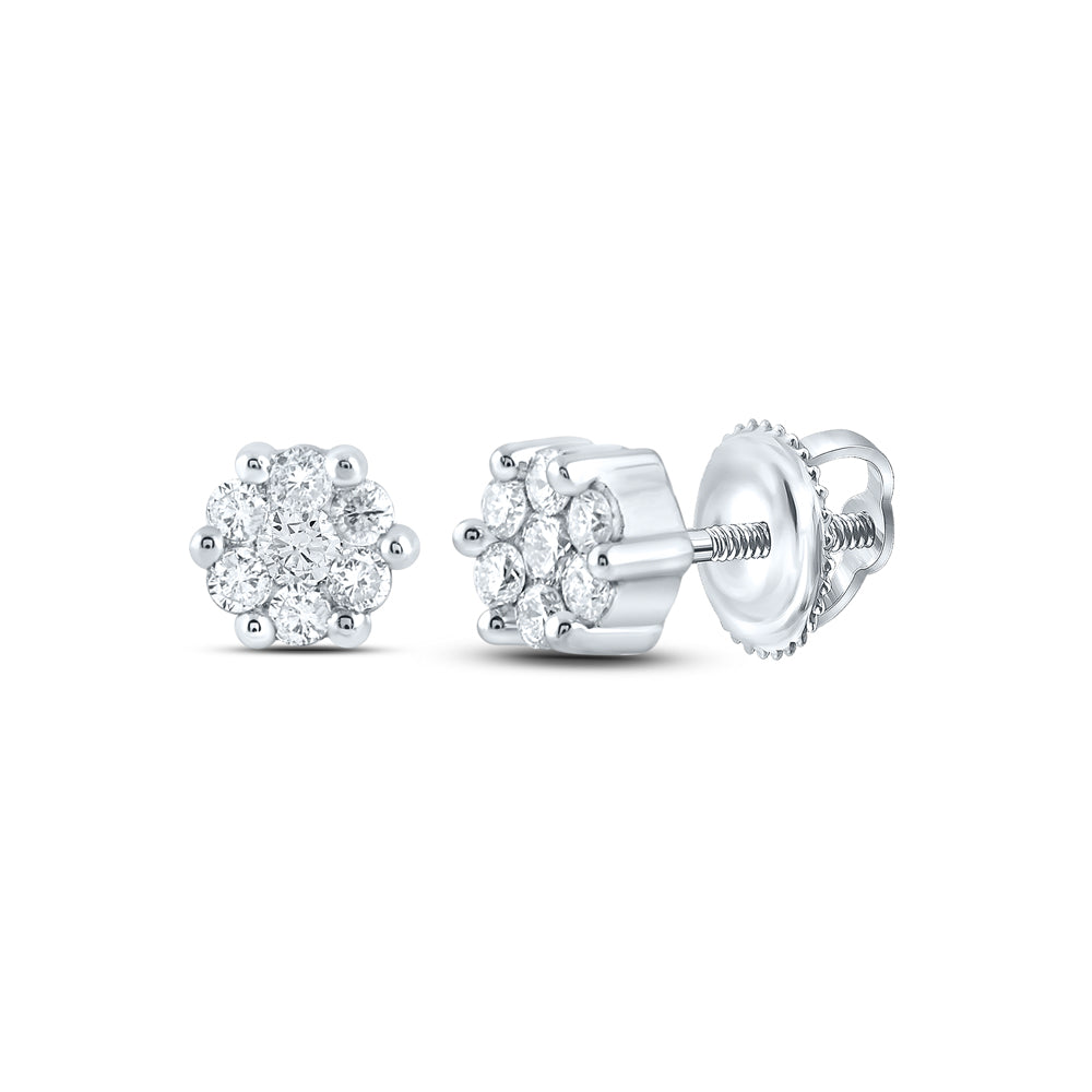 1/6CT-DIA NKP FLOWER EARRING