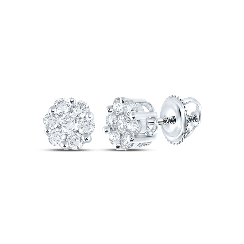 1/2CT-DIA NKP FLOWER EARRING