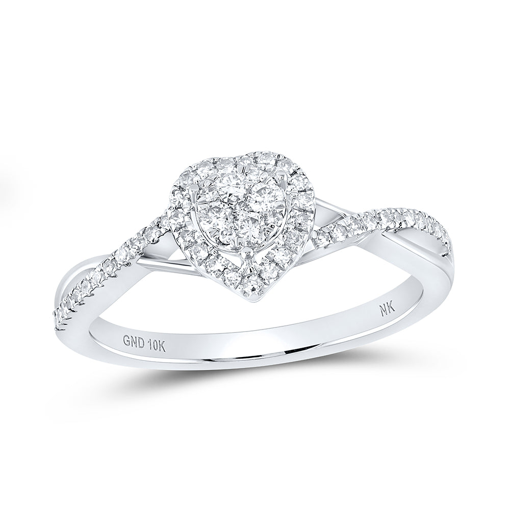 1/3CTW-DIA NK HEART RING