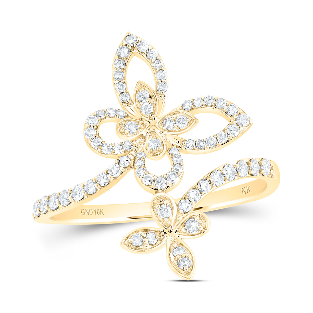 1/3CTW-DIA NK BUTTERFLY RING