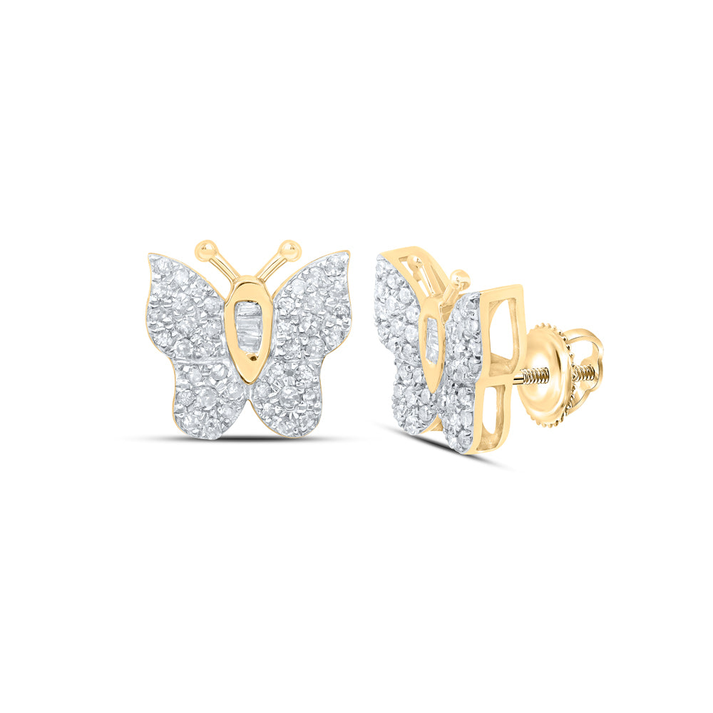1/4 CTW-DIA P1P2 BUTTERFLY EARRING