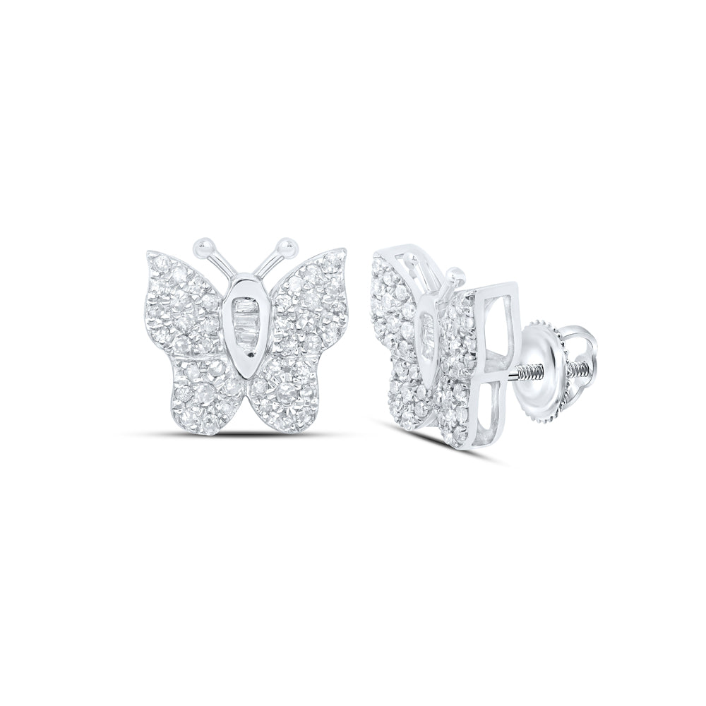 1/4 CTW-DIA P1P2 BUTTERFLY EARRING