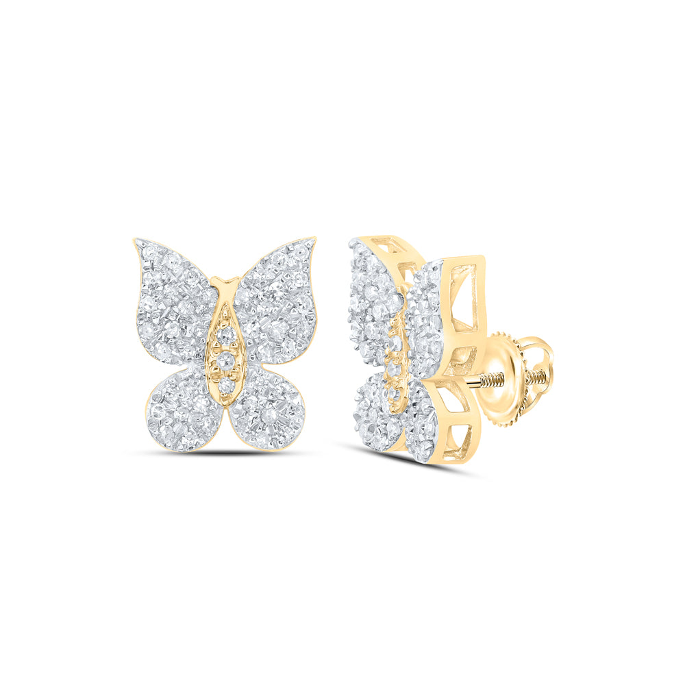 1/4CTW-DIA P1P2 BUTTERFLY EARRING