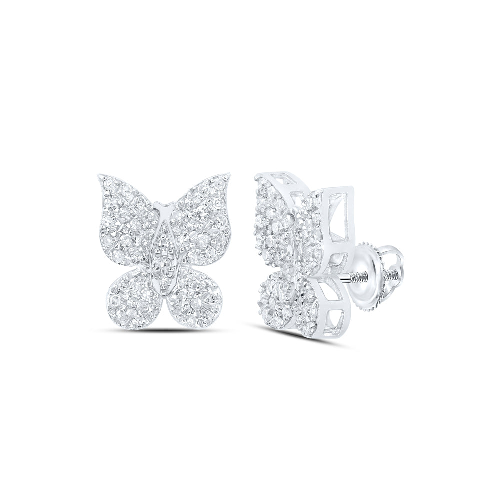 1/4CTW-DIA P1P2 BUTTERFLY EARRING