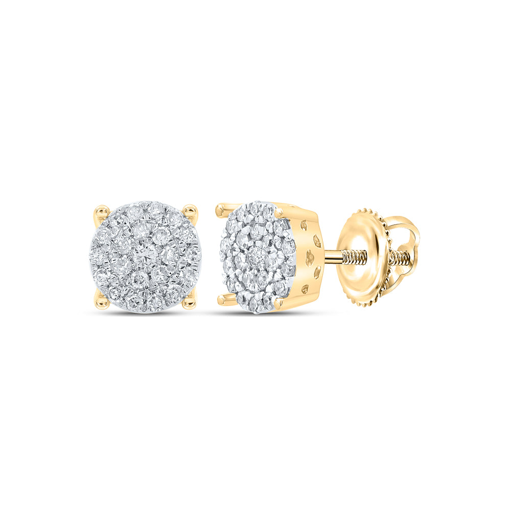 1/4CT-DIA P1 ROUND EARRING