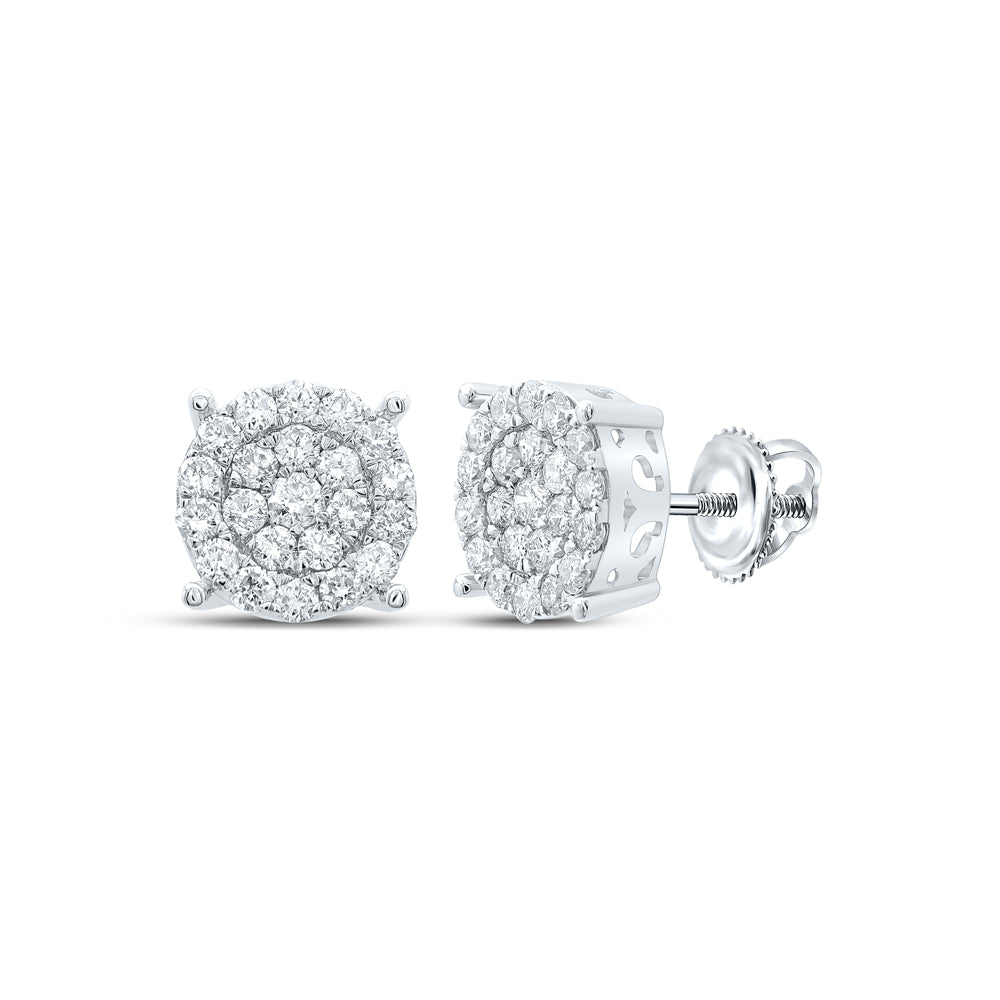 1 CT-DIA P1 ROUND EARRING