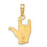 Load image into Gallery viewer, 14k I Love You Hand/ Sign Language Pendant
