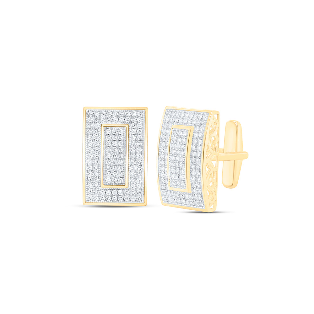 1 1/3CTW-DIA NK CUFF LINK