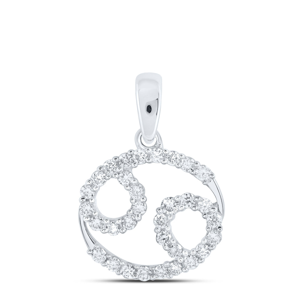 1/3CTW-DIA NK ZODIAC SIGN OF CANCER PENDANT