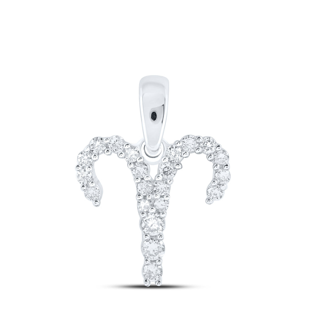 1/4CTW-DIA NK ZODIAC SIGN OF ARIES PENDANT