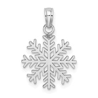 Load image into Gallery viewer, 14k White Gold Snowflake Pendant
