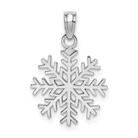 Load image into Gallery viewer, 14k White Gold Snowflake Pendant
