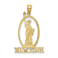 Load image into Gallery viewer, 14k Cut-out NEW YORK w/Statue of Liberty Charm

