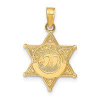 Load image into Gallery viewer, 14k DEPUTY SHERIFF Badge with Bear Pendant
